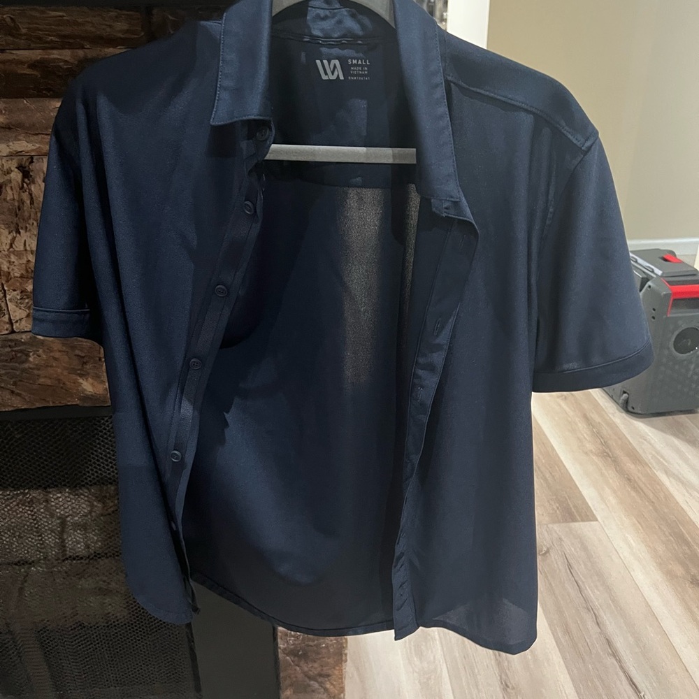 Men's Navy Blue Short Sleeve Shirt